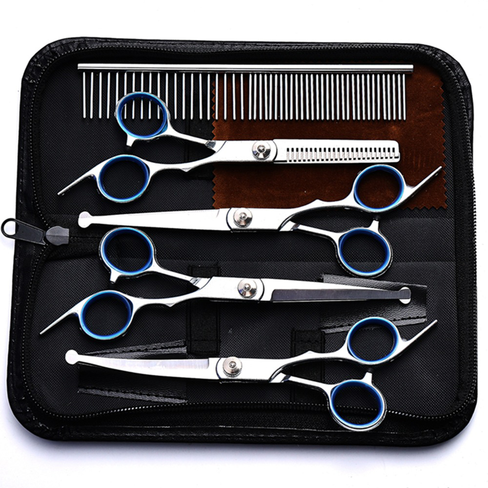 Hair Care Step - Professionele Hondenverzorgingsschaarset 7 in 1 RVS