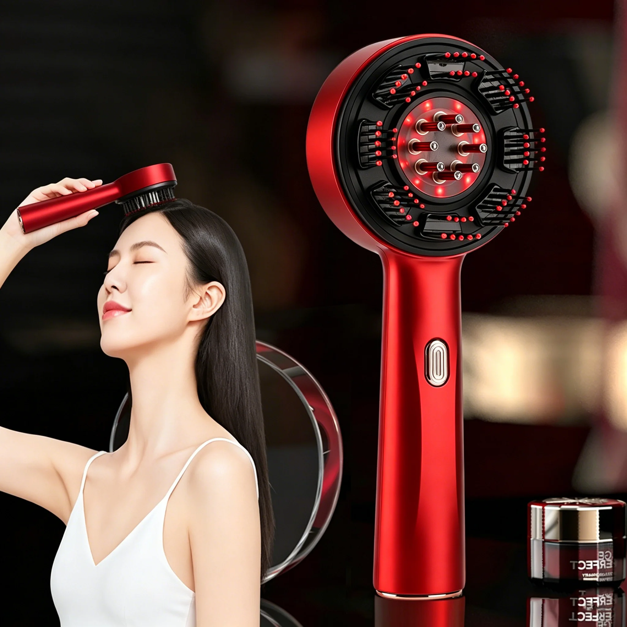 Hair Care Essential Oil - Elektrische massagekam, draagbare haarfollikelkam, applicator voor