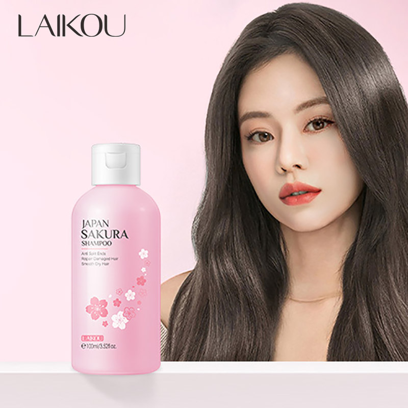 Hair Care Korean Products - LAIKOU Japan Sakura Shampoo Reparatie Beschadigd