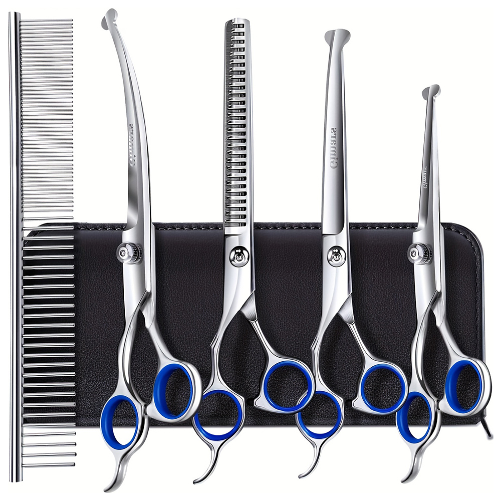 Hair Care Step - 7-in-1 professionele set hondentondeerschaar van roestvrij